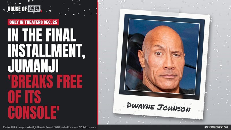Dwayne Johnson raising one eyebrow during a visit to the Pentagon