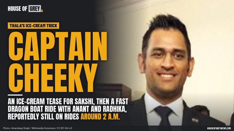Former India captain MS Dhoni smiling in a suit and tie in 2016