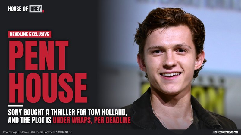Tom Holland smiling in a dark jacket at San Diego Comic-Con
