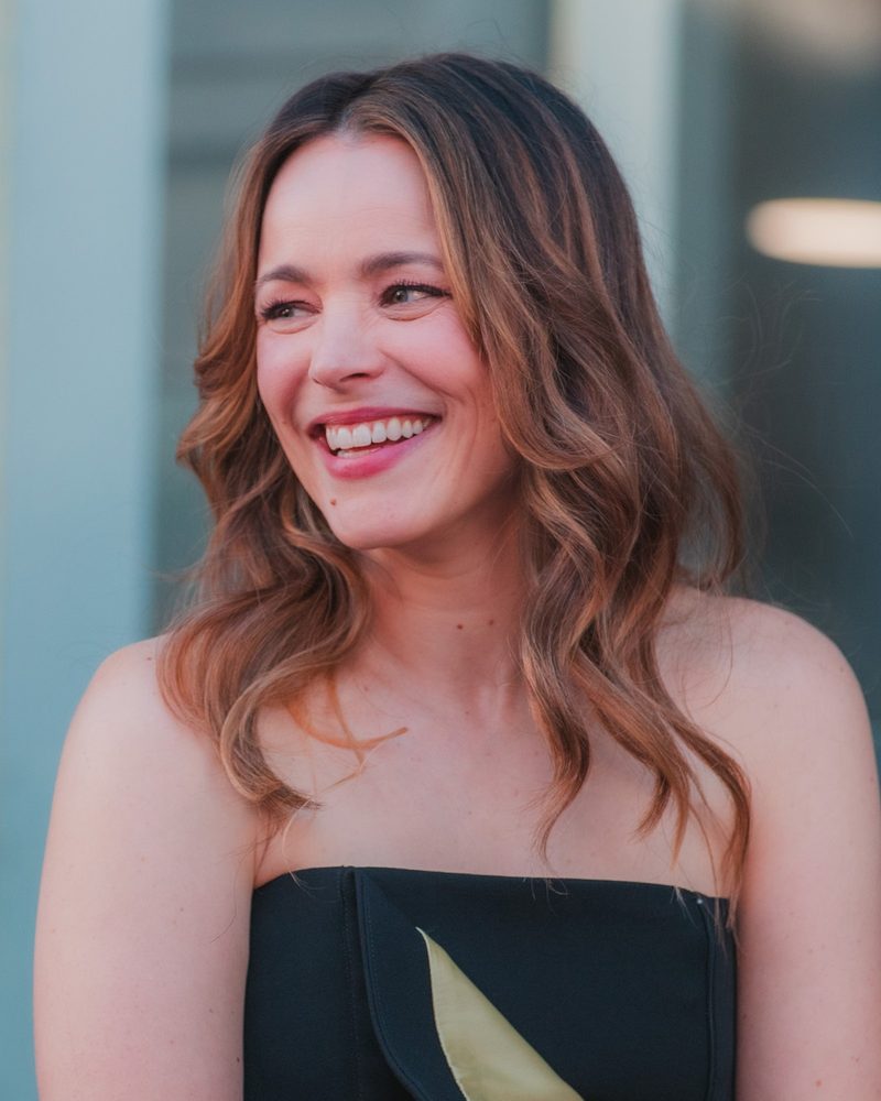 Rachel McAdams smiling outdoors